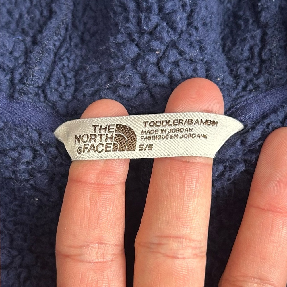The North Face Dark Blue Hooded Fleece - Picture 6 of 8